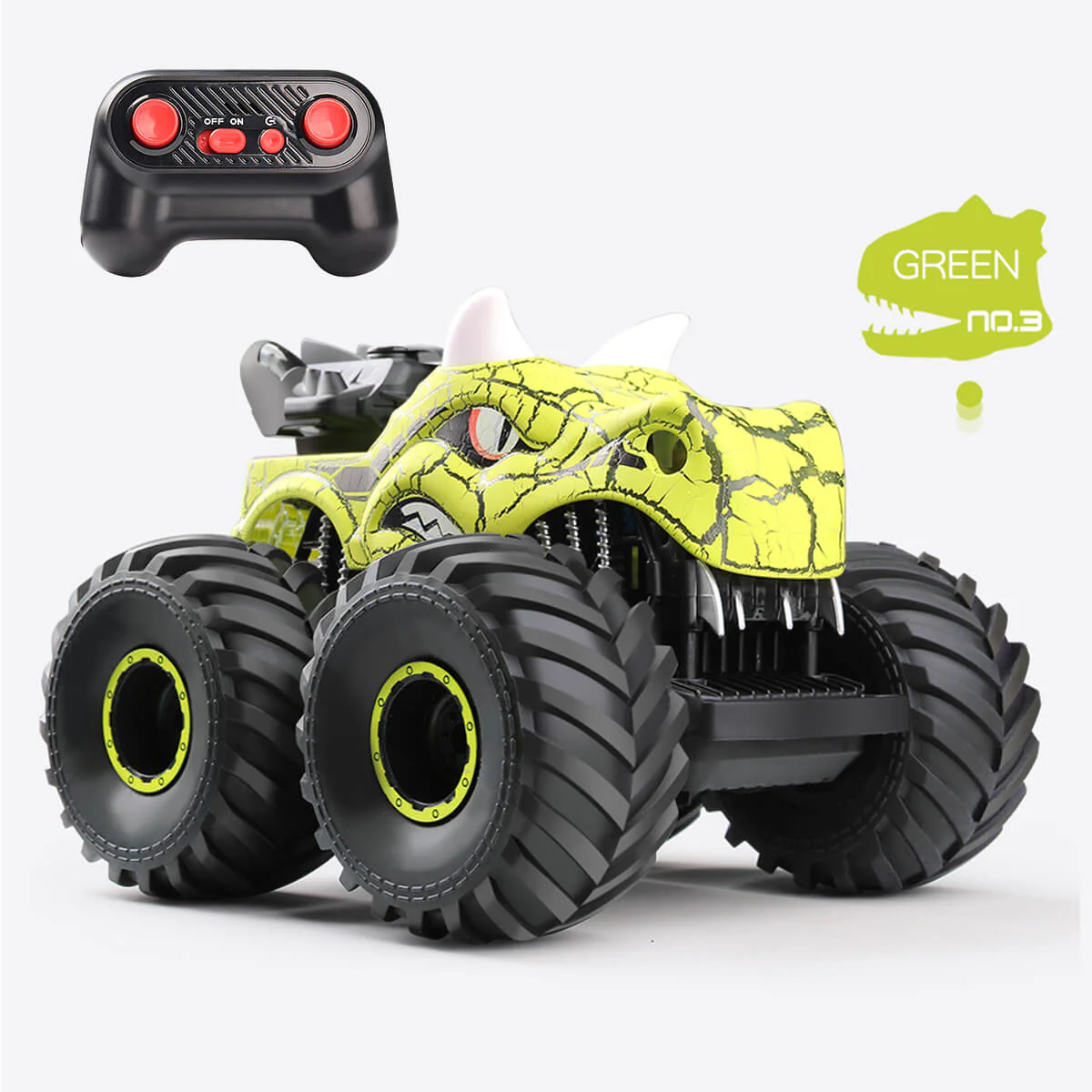 Kids RC Car Dinosaur Remote Control Car 2.4Ghz Stunt Car with Lights Sound and Spray Function - Image 3