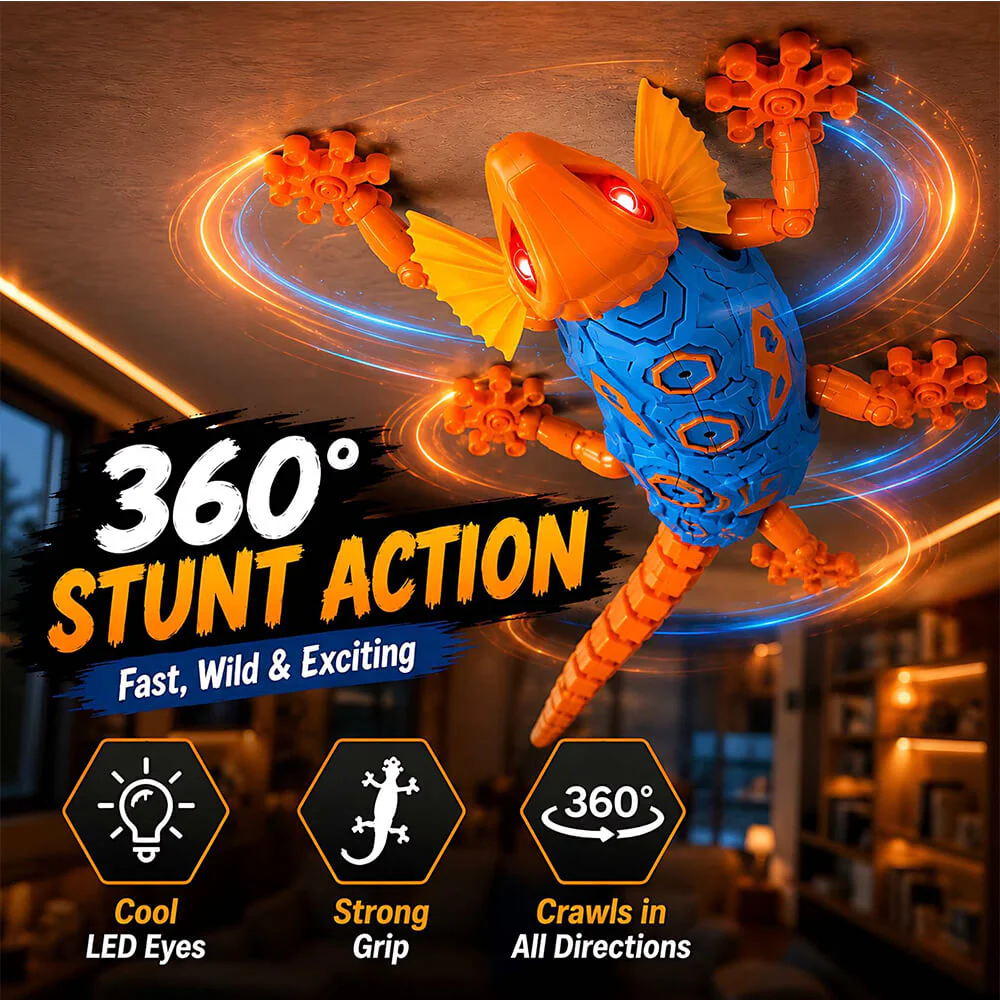 Remote Control Robot Rechargeable RC Wall Climbing Lizard Toy with LED Eyes Best Gift for Kids 3+ - Image 10