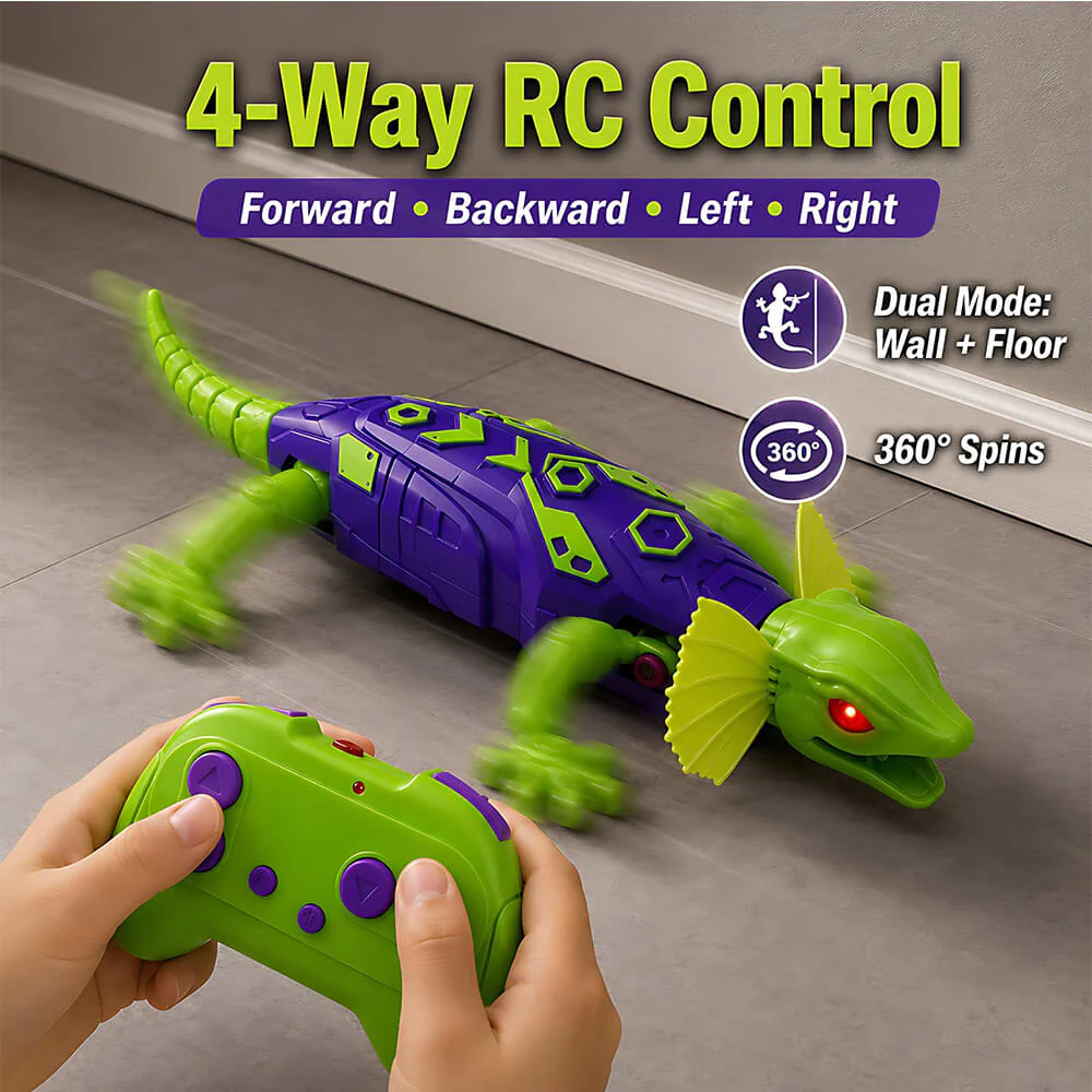 Remote Control Robot Rechargeable RC Wall Climbing Lizard Toy with LED Eyes Best Gift for Kids 3+ - Image 3