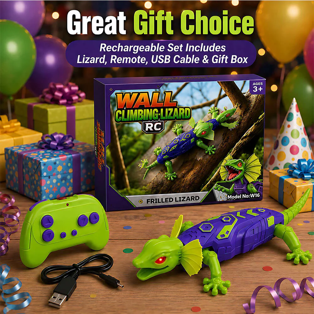 Remote Control Robot Rechargeable RC Wall Climbing Lizard Toy with LED Eyes Best Gift for Kids 3+ - Image 6