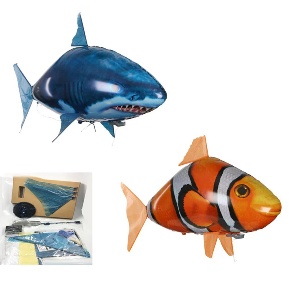 Remote Control Shark Toys RC Air Swimming Fish Toy RC Flying Air Balloons Remote Control Animals Nemo Clown Gifts For Children - Image 6