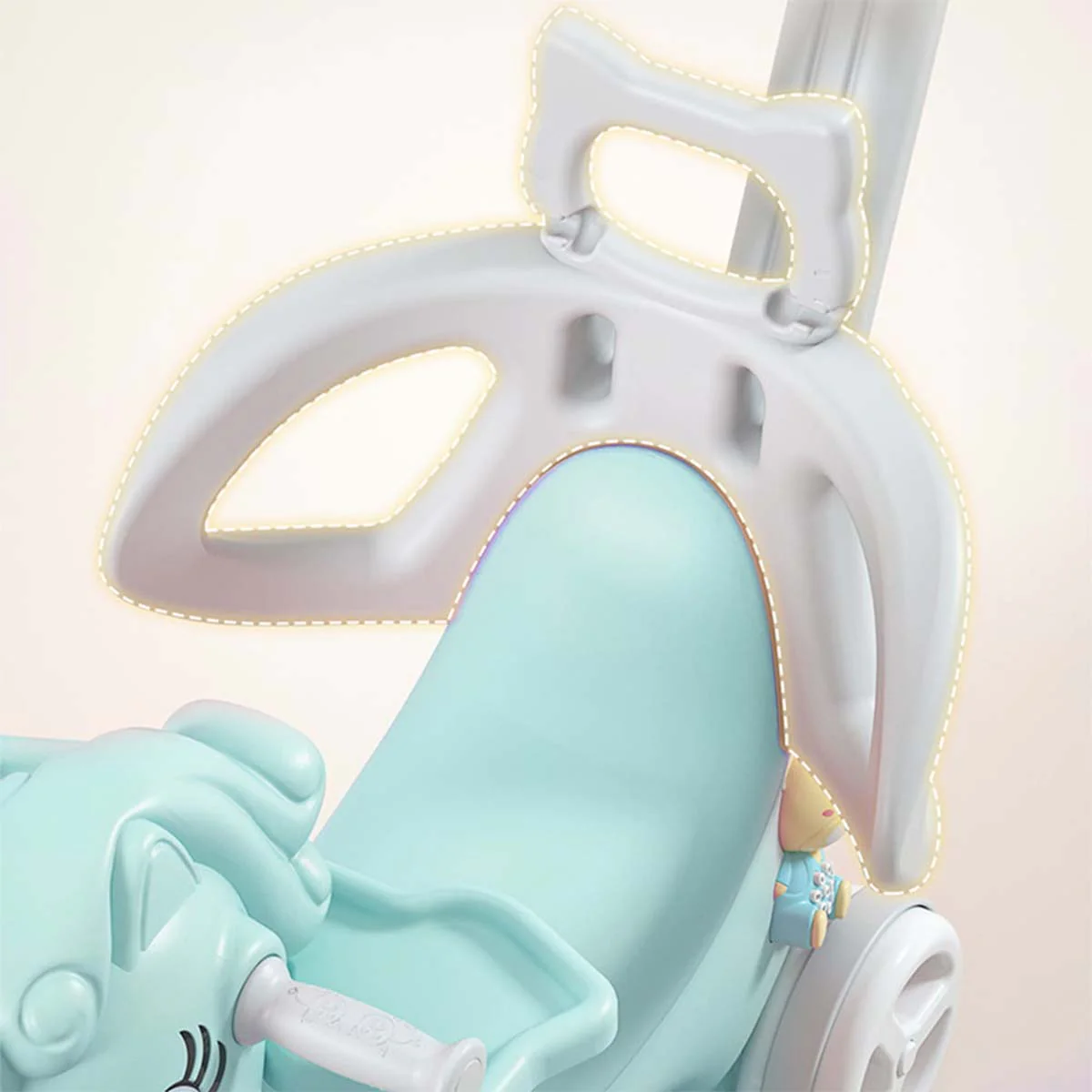 4-in-1 Baby Rocking Horse Cute Unicorn Toddler Ride Toy Detachable Push Handle Sliding Car For Boys Girls - Image 9