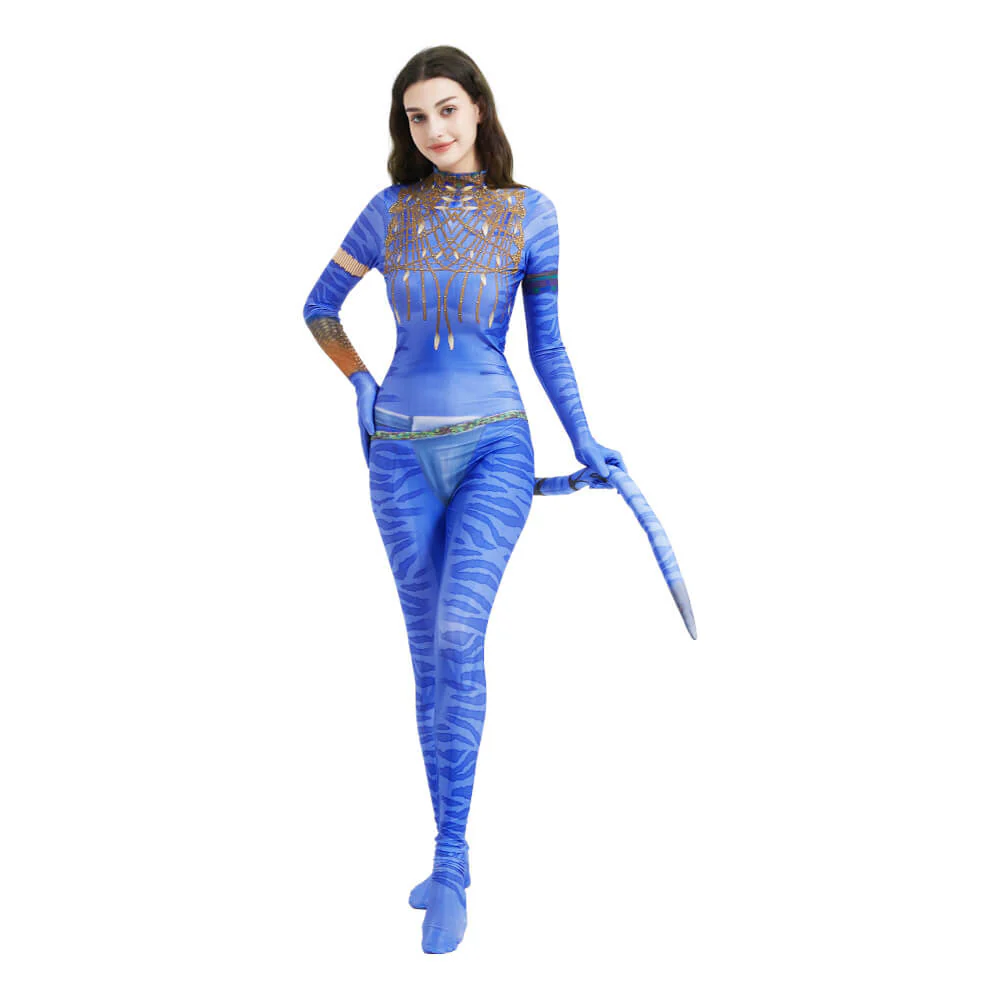 Ronal Costume with Tail The Way of Water Jumpsuit Ronal Cosplay Outfit for Kids Teens - Image 7