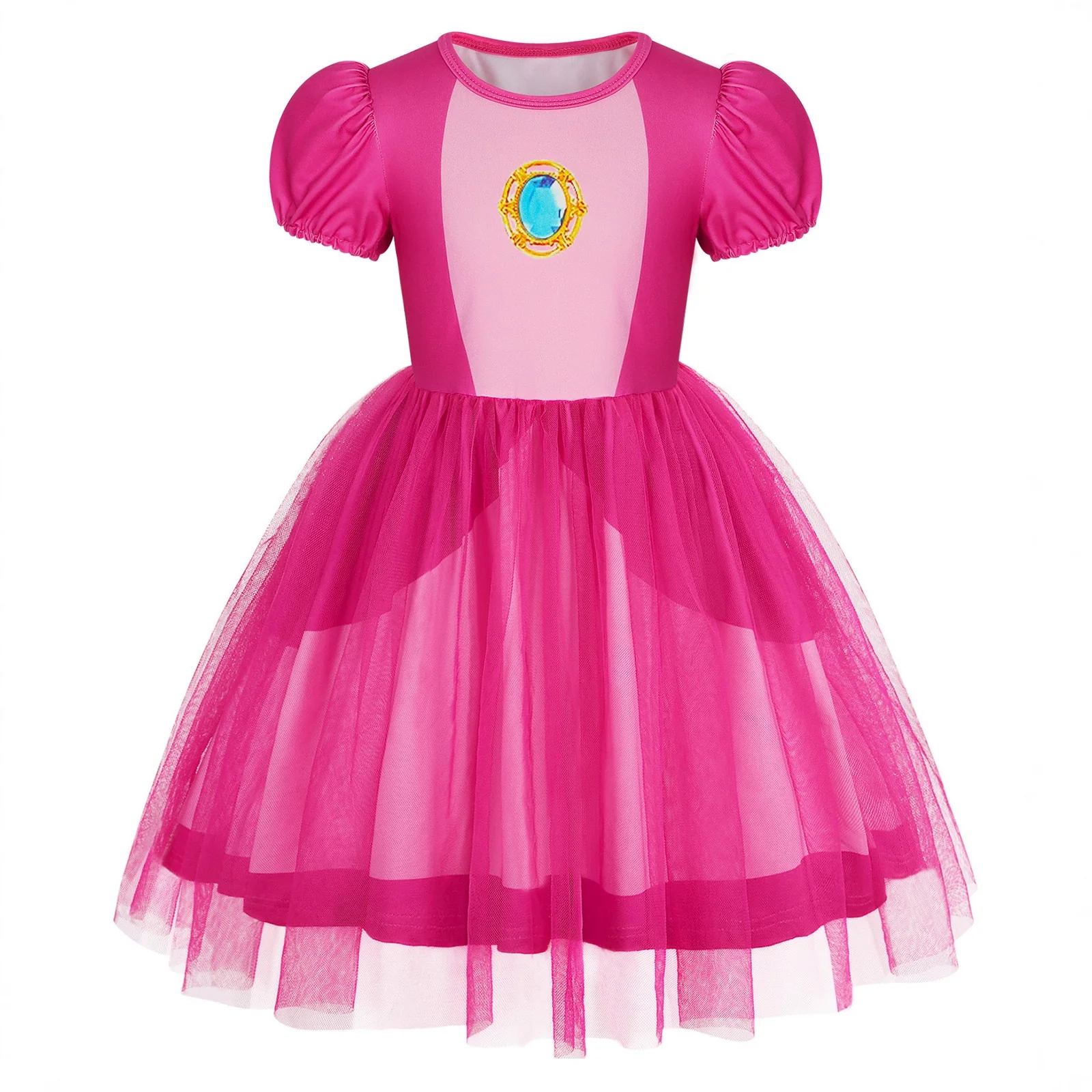 Rosalina Princess Dress Soft Multi-Layered Tulle Party Gown with Puffy Sleeves for Daily Wear - Image 5