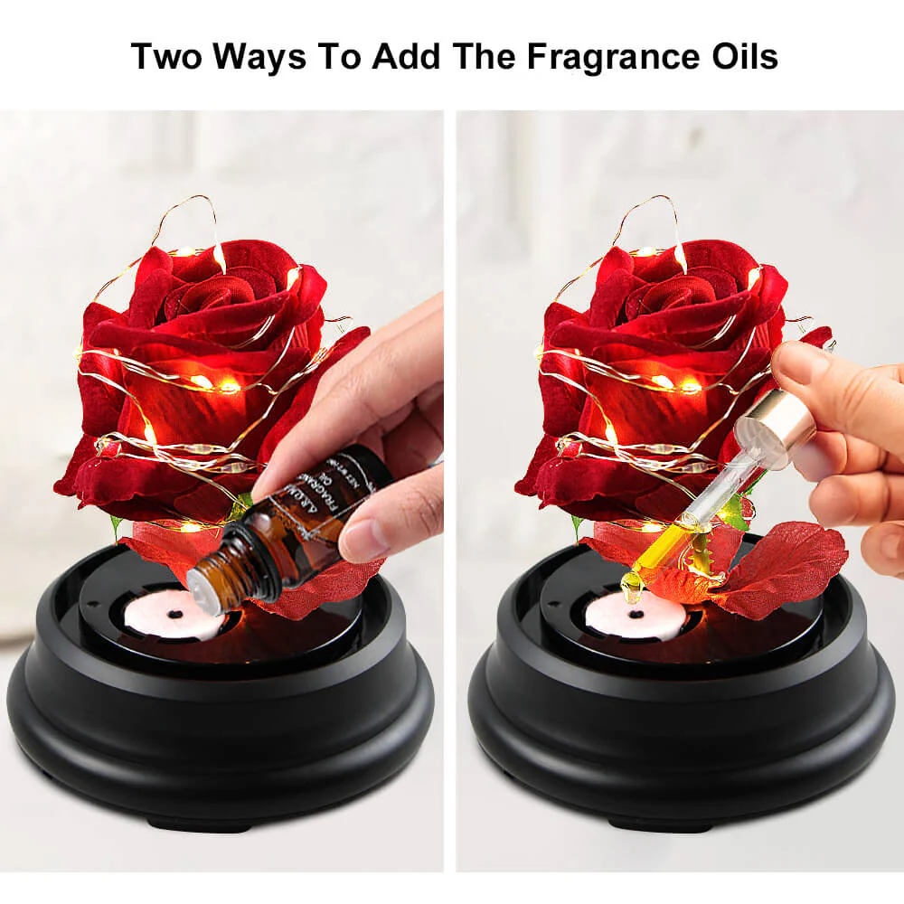 Rose Light Aromatherapy Oil Diffuser Christmas LED Rose Lamps - Image 5