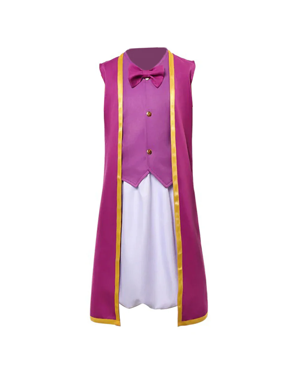 Royal Marshroom Costume Purple Gold-Trimmed Long Waistcoat Vest and Skirt Suit for Group Cosplay - Image 3