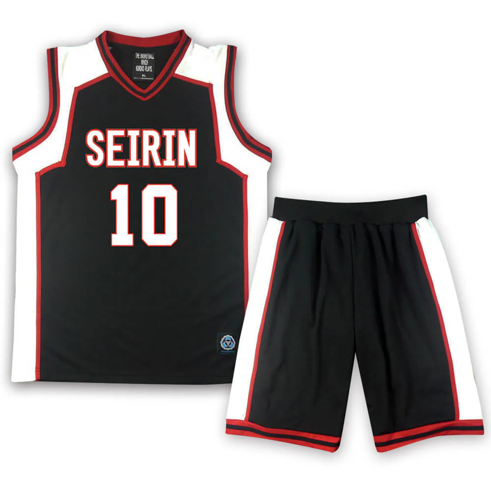 SEIRIN High School Black Jersey No. 10 11 4 5 6 7 8 9 Kuroko's Basketball Cosplay Basketball Uniform - Image 2