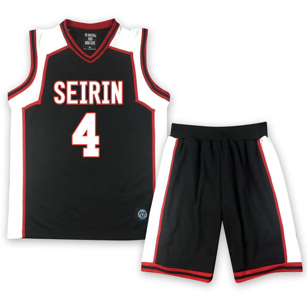 SEIRIN High School Black Jersey No. 10 11 4 5 6 7 8 9 Kuroko's Basketball Cosplay Basketball Uniform - Image 7