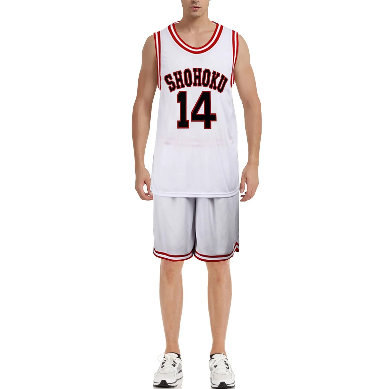 Slam Dunk Jersey Sakuragi Hanamichi #10 Uniform Shohoku Jersey White Basketball Shirt Shorts for Kids Adults - Image 9