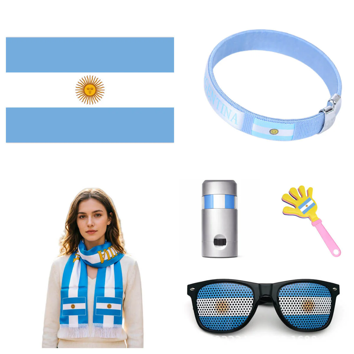 Soccer Fan Support Kit 2026 Football Game Accessories Set for Argentina Mexico Brail - Image 3