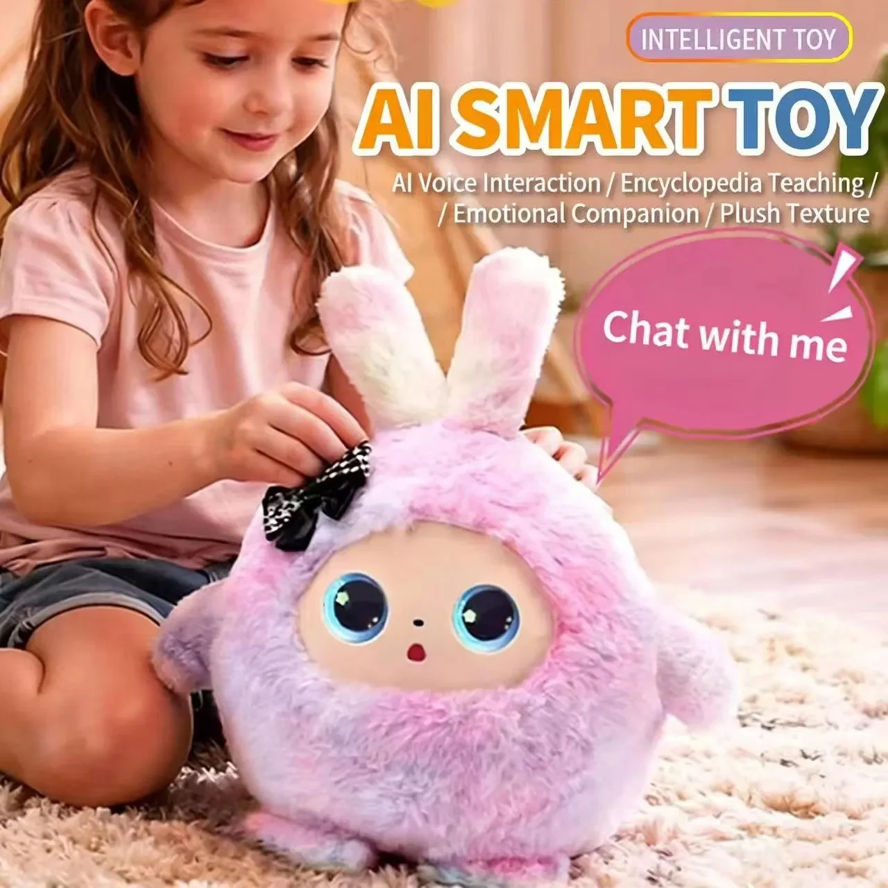 12'' Stuffed Animals AI Robot Smart Interactive Plush Toy with Voice Chat and Educational Learning Functions - Image 3