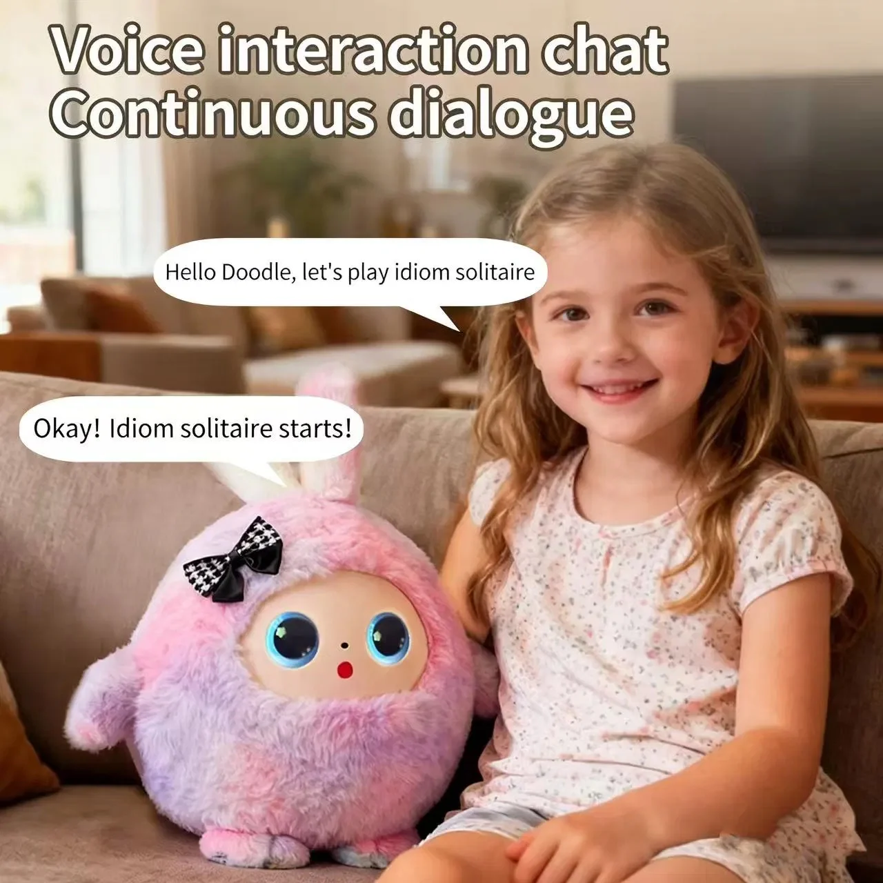 12'' Stuffed Animals AI Robot Smart Interactive Plush Toy with Voice Chat and Educational Learning Functions - Image 4
