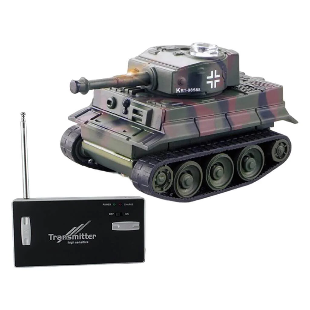 Super Mini Tiger RC Tank Radio Controlled Electronic Simulation Rechargeable Chariot - Image 2