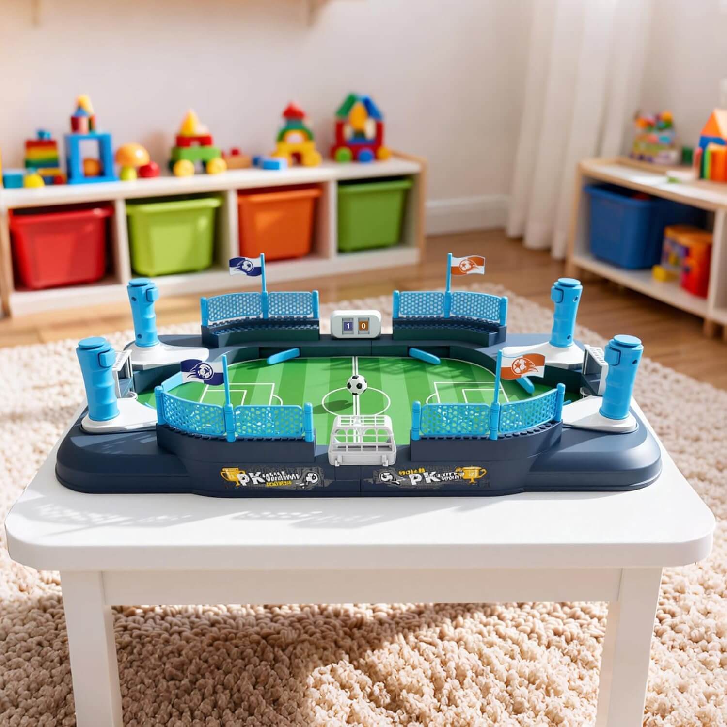 Mini Foosball Table Soccer Kids Football Board Game Parent-Child Football Toy for Kids 3+ and Adults - Image 9