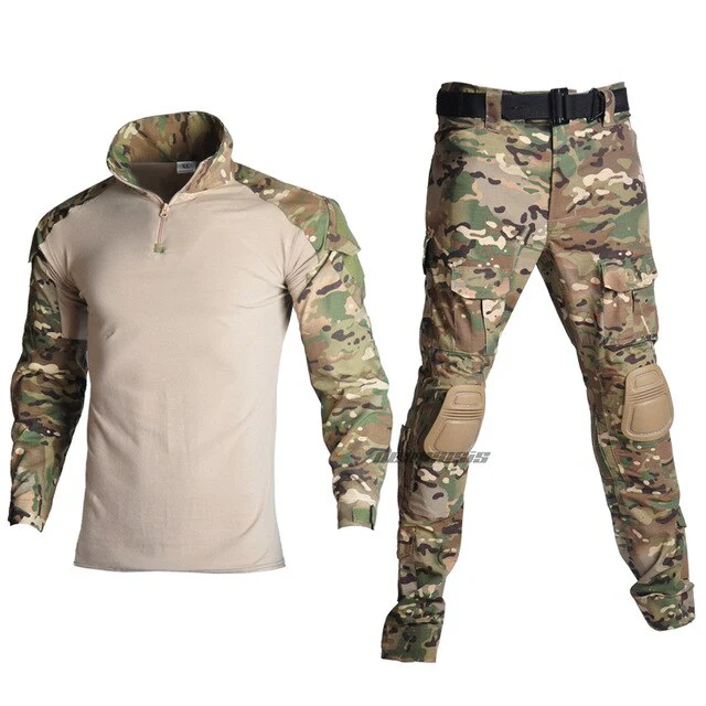 Tactical Combat Uniform Training Uniform Airsoft Paintball Camo Shirts and Pants - Image 10