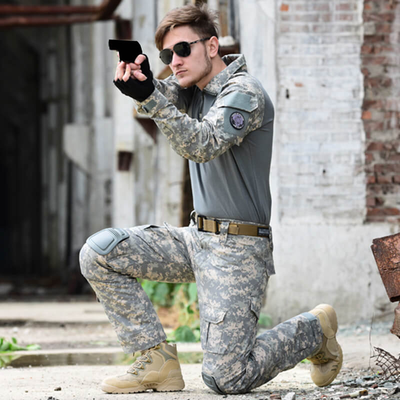 Tactical Combat Uniform Training Uniform Airsoft Paintball Camo Shirts and Pants - Image 12