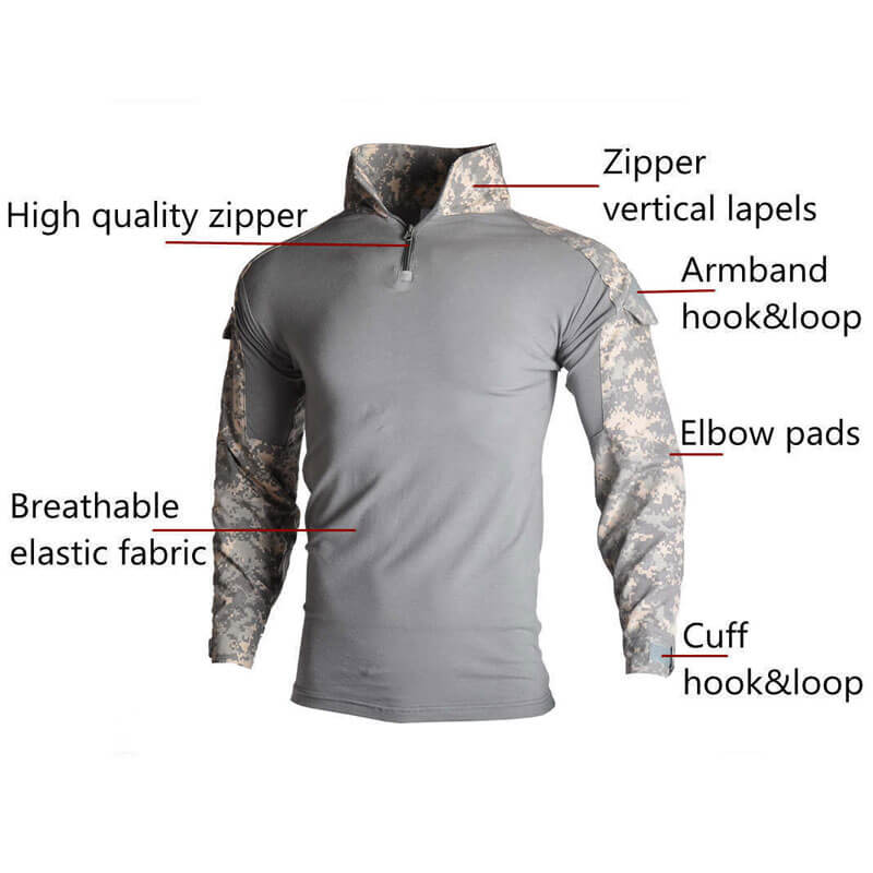 Tactical Combat Uniform Training Uniform Airsoft Paintball Camo Shirts and Pants - Image 14