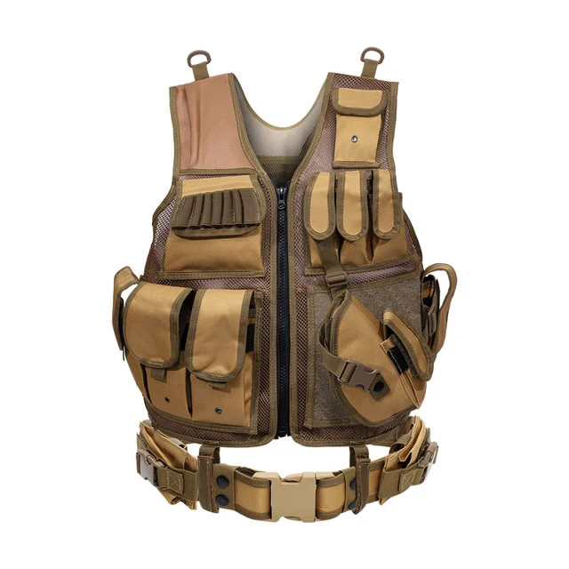 Tactical Vest Combat Armor Vests Mens Tactical Army Adjustable Armor Outdoor CS Training Vest Airsoft - Image 6