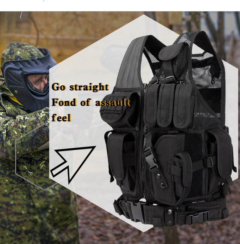 Tactical Vest Combat Armor Vests Mens Tactical Army Adjustable Armor Outdoor CS Training Vest Airsoft - Image 7