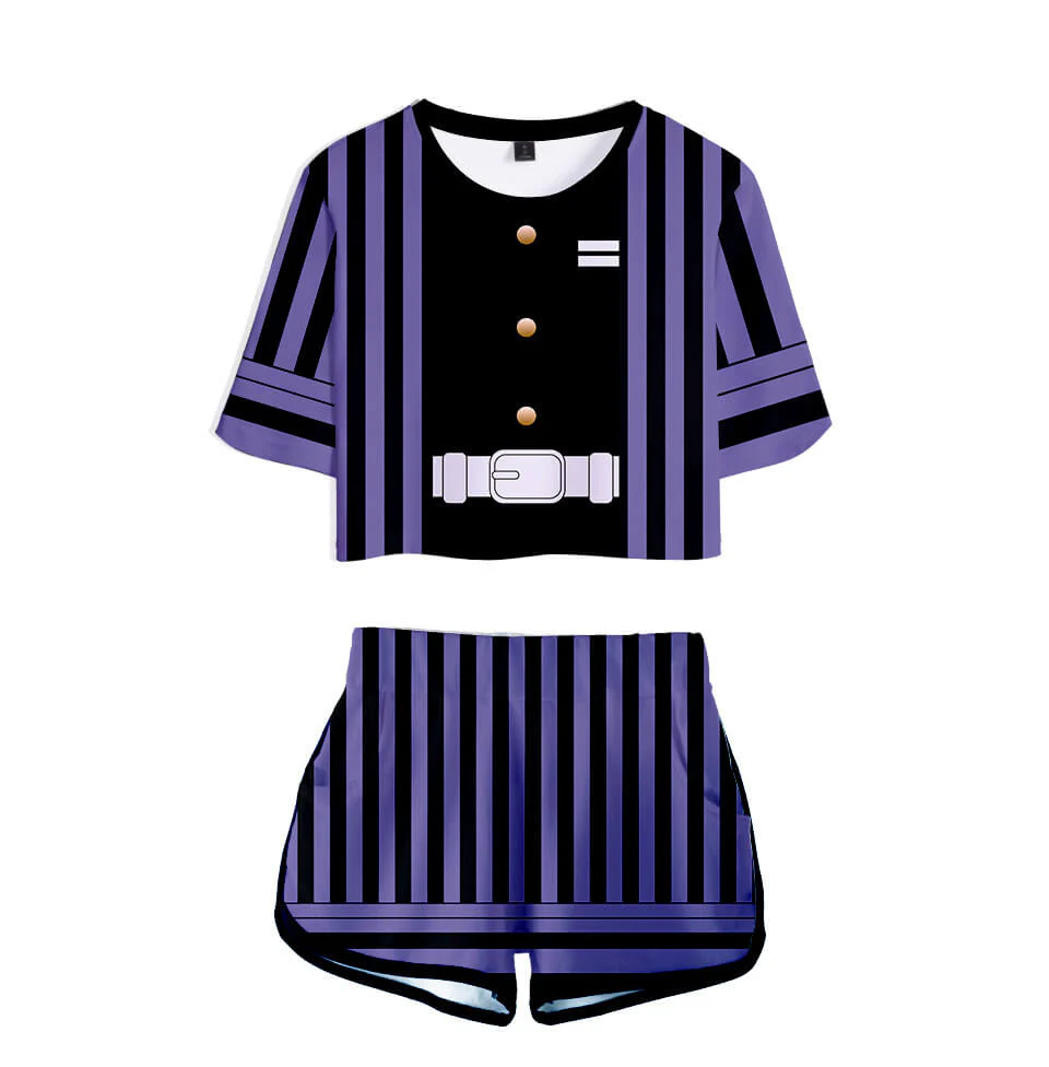 Tanjiro Nezuko Running Suit Zenitsu Giyu Top and Shorts Halloween Activewear - Image 7
