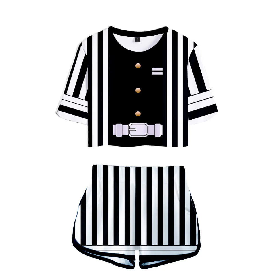 Tanjiro Nezuko Running Suit Zenitsu Giyu Top and Shorts Halloween Activewear - Image 8