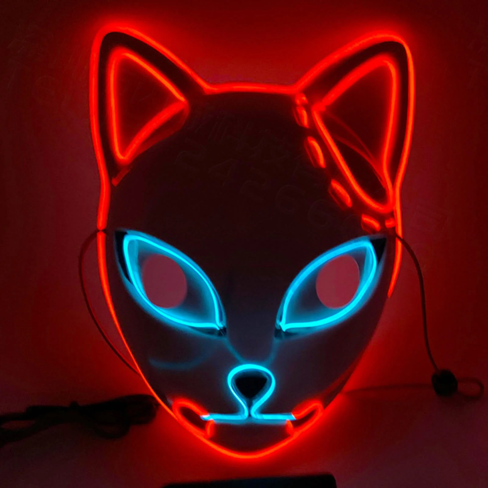Tanjiro Sabito Mokomo Demon LED Mask Fashion Cosplay Mask Halloween Party Props - Image 11