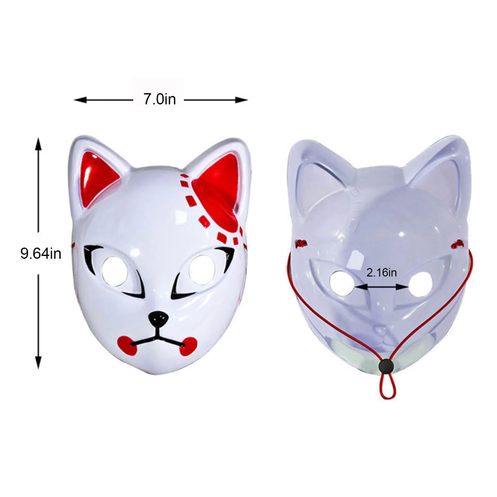 Tanjiro Sabito Mokomo Demon LED Mask Fashion Cosplay Mask Halloween Party Props - Image 12