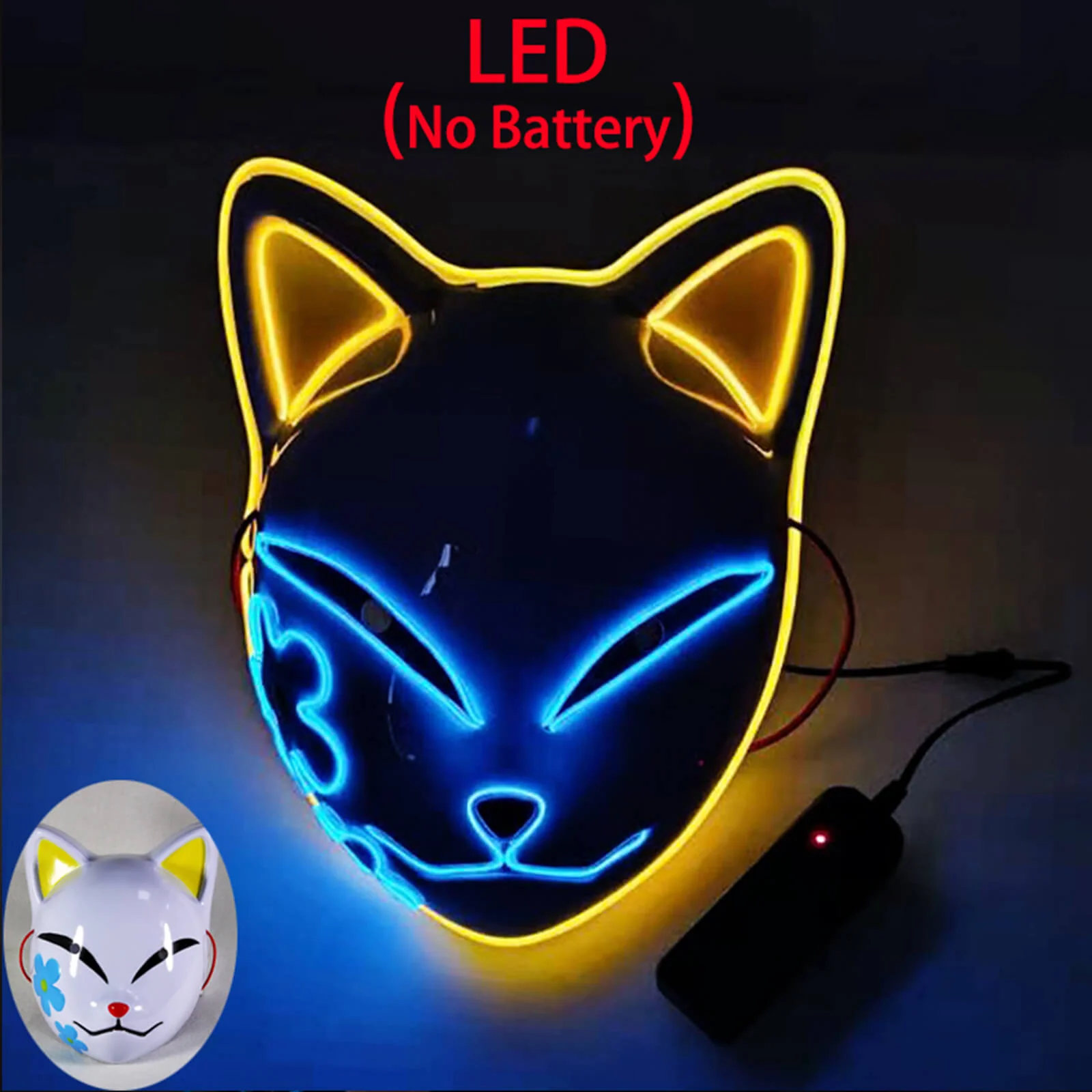 Tanjiro Sabito Mokomo Demon LED Mask Fashion Cosplay Mask Halloween Party Props - Image 17
