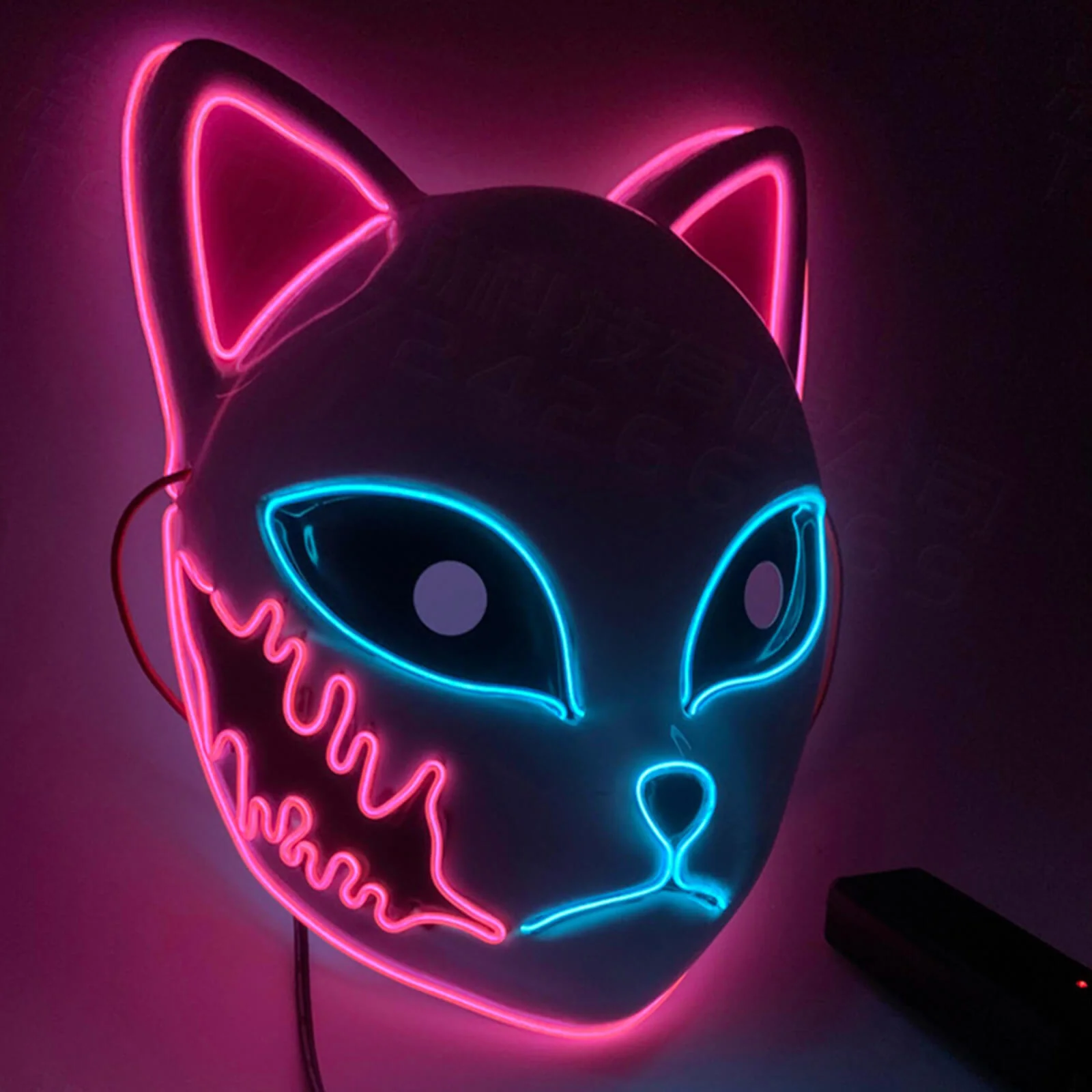 Tanjiro Sabito Mokomo Demon LED Mask Fashion Cosplay Mask Halloween Party Props - Image 8