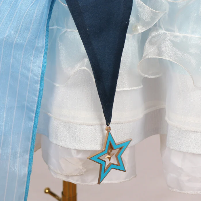 Teens Bubbly Voyage Outfit Blue Starlit Gown with Tail for Game Player - Image 8