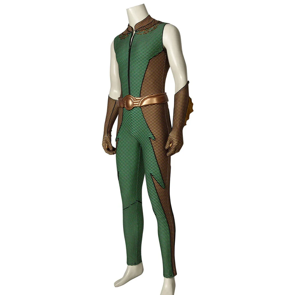 Lord of the Seven Seas Costume Adults Superhero Jumpsuit Gloves and Belt Suit - Image 4