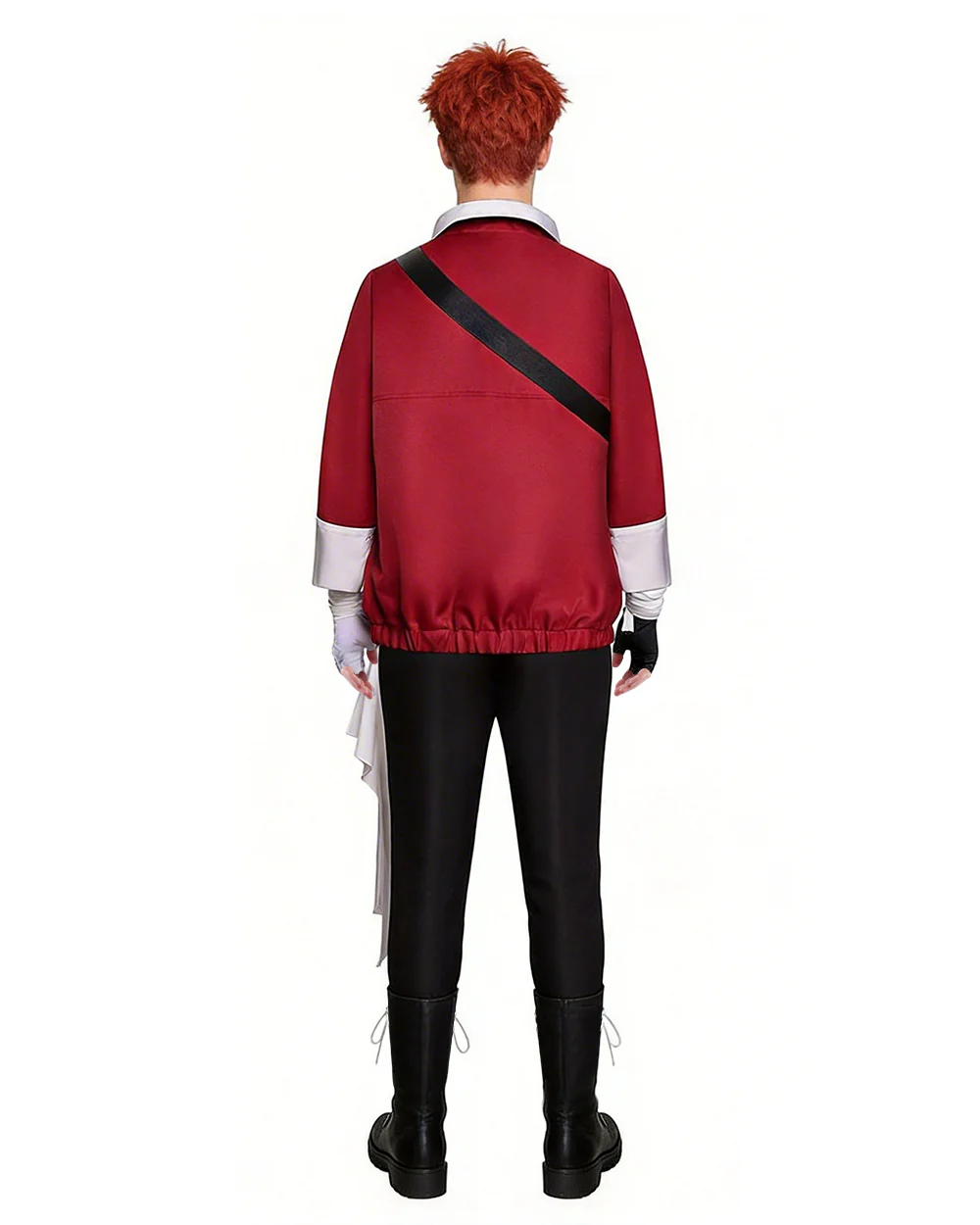 The Warrior Costume Vanguard Red Tops Vest Pants and Accessories for Dress-up Party - Image 3