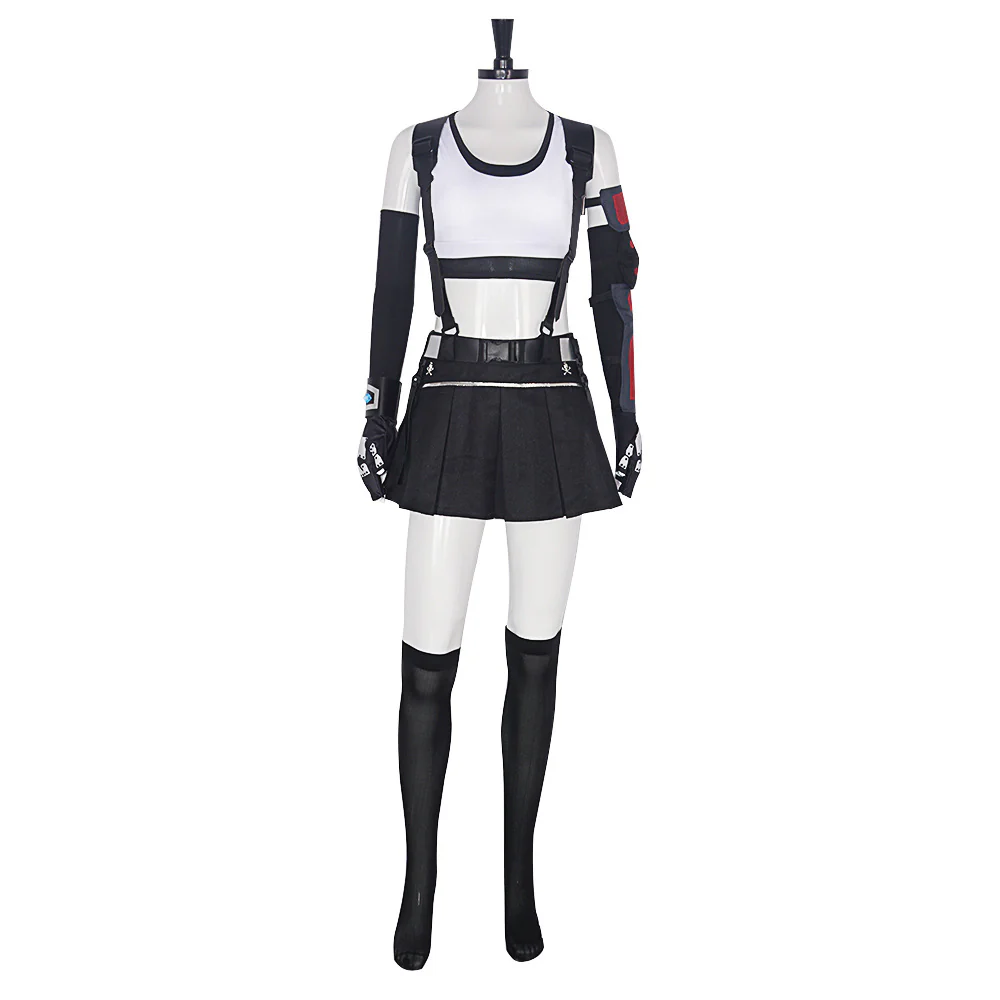 Tifa FF Cosplay Outfit Women Sexy Tifa Lockhart Dress Halloween Party Costume - Image 2
