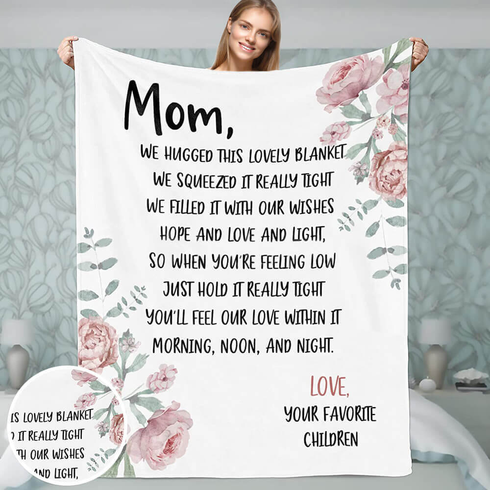 To My Mom Flannel Blanket Gift for Mother's Day Cozy Plush Filled with Meaning Words - Image 3