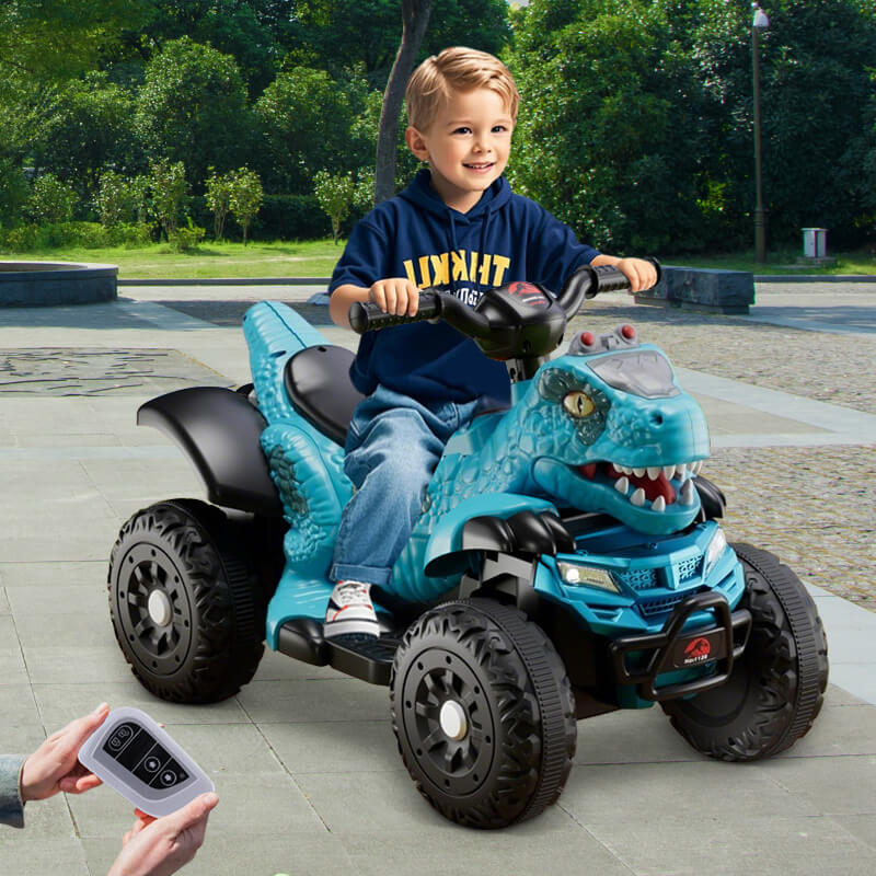 12V Remote Dinosaur Ride-on Car Toddler Electric Dino ATV 4-wheel Dual Drive Parental Remote Control Electric Car - Image 2