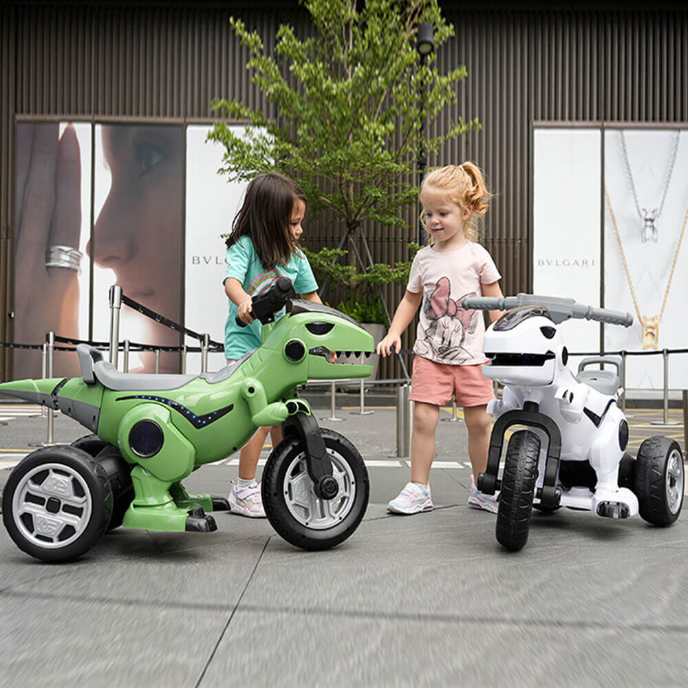 Remote Ride-on Dinosaur Toy 12V Parent-Friendly Ride On Motorcycle Car with Bluetooth Music Lights - Image 7