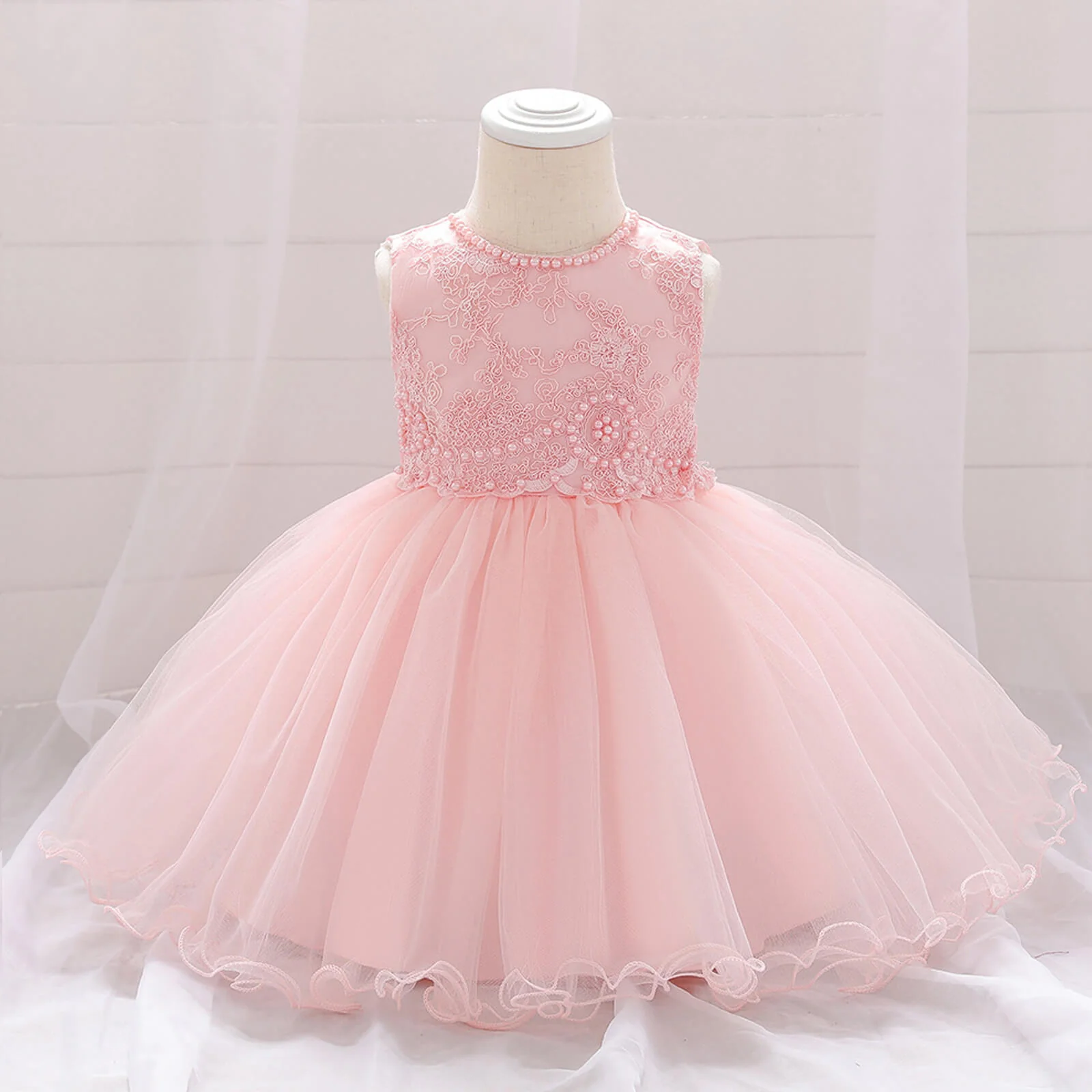 Toddler Baby Girl Party Dress Fancy Sleeveless Pageant Tutu Dresses - Image 2