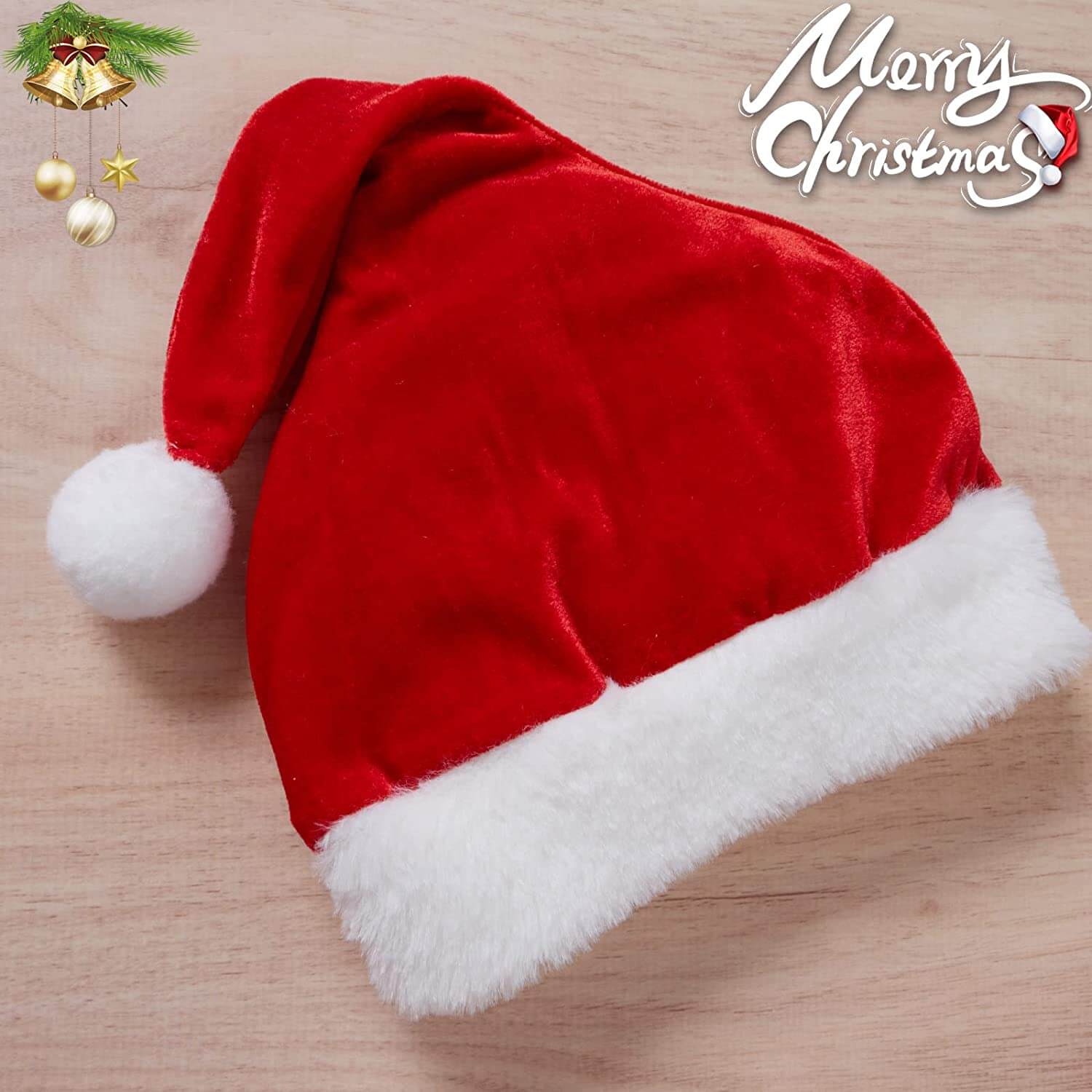 Toddler Baby Girls Christmas Outfit Santa Claus Baby Costume Long Sleeve Red Dress With Hat - Image 3