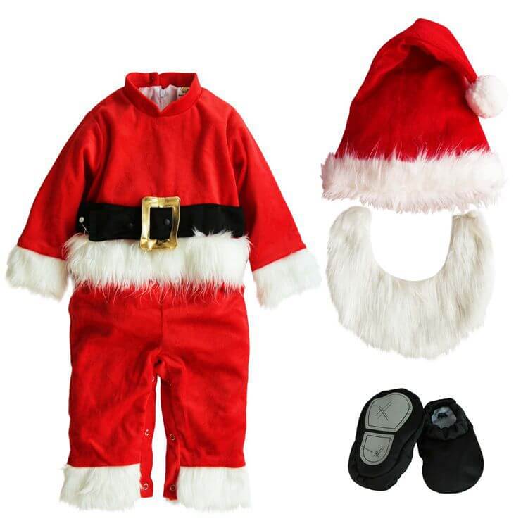 Toddler Christmas Costume Kids Santa's Little Elf Snowman Outfit Christmas Dress Up - Image 4