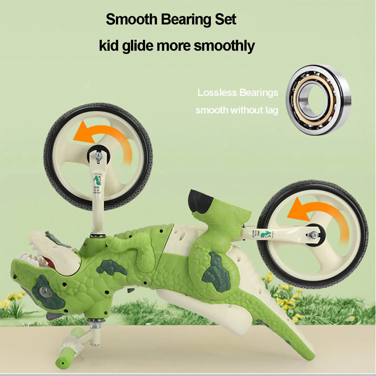 10 inch Adjustable Dinosaur Balance Bike for Toddlers 1-3 by Training BInteractive Baicycle - Image 7