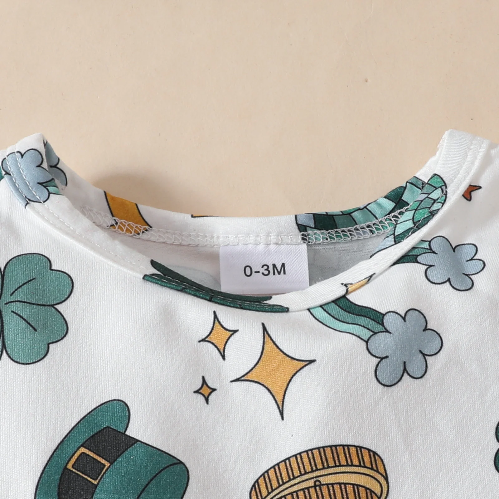 Toddler St. Patrick’s Day Outfits Baby Girl Romper Dress and Headband 3pcs Set for Party - Image 5