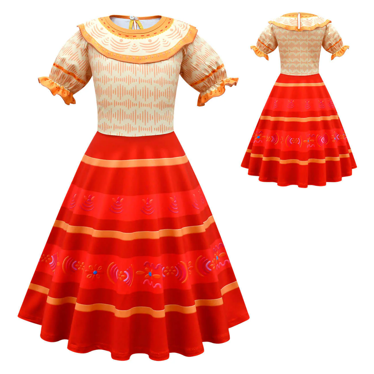 Kids Dolores Dress Extraordinary Hearing Magic Dolores Madrigal Cosplay Outfit