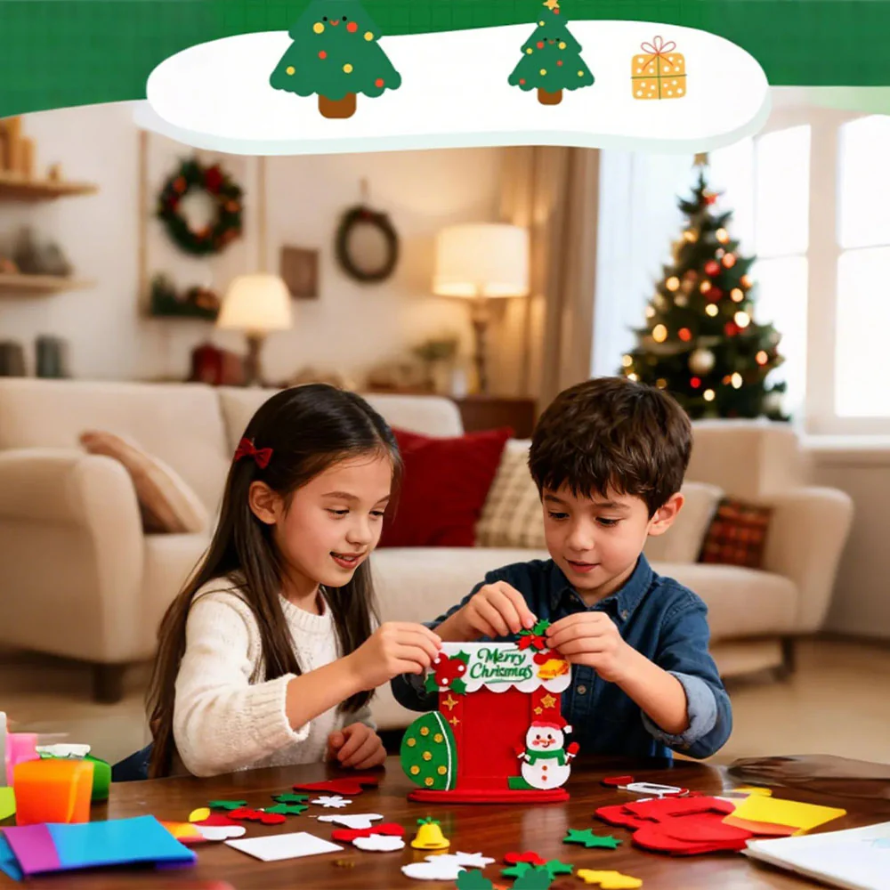Ugly Xmas Sweater Cozy Holiday Costume with DIY Photo Frame Perfect Christmas Family Memory Kit - Image 12