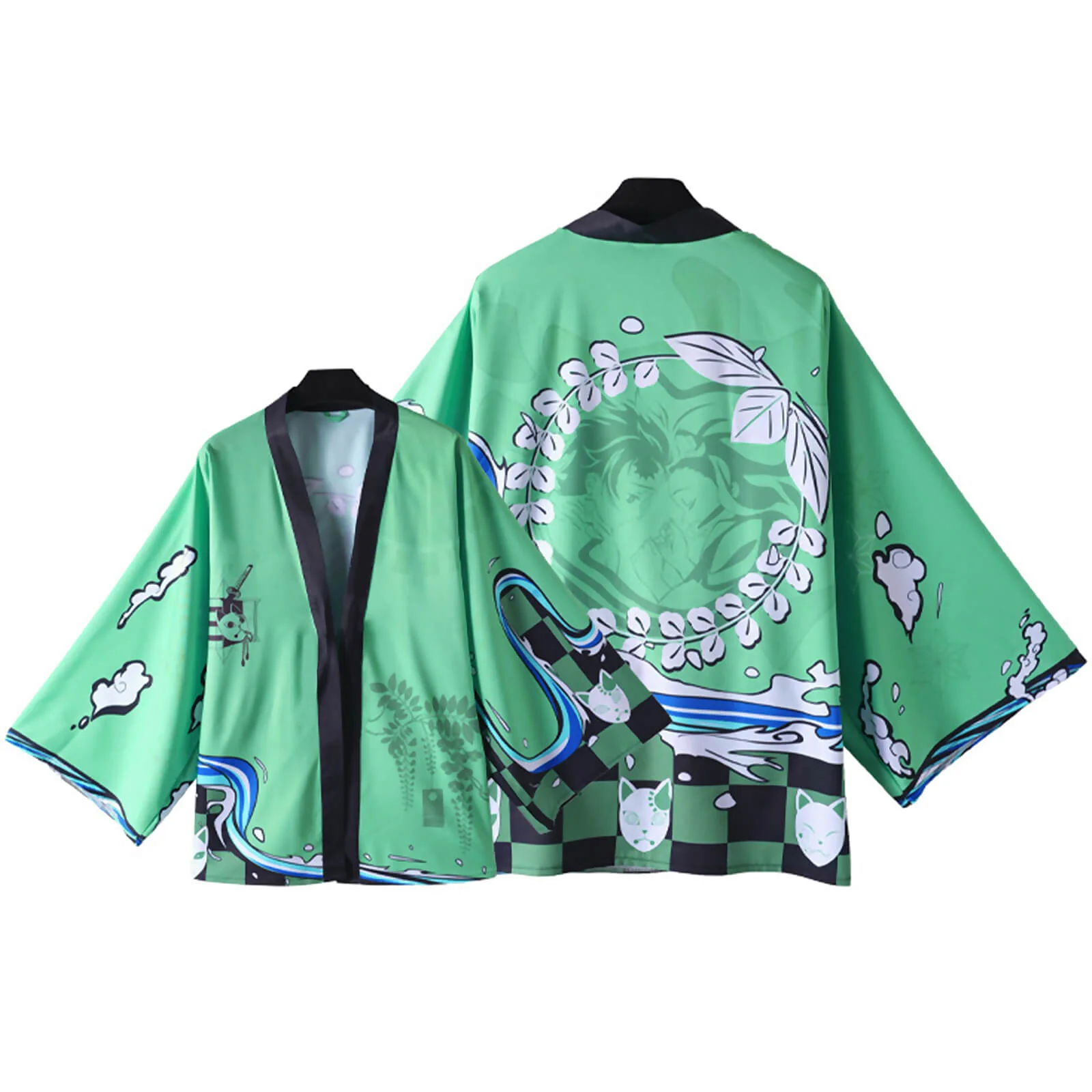 Unisex Cosplay Coat Nezuko Shinobu Tanjiro Zenitsu Giyu Kyojuro Kimono Haori Shirt - Image 3