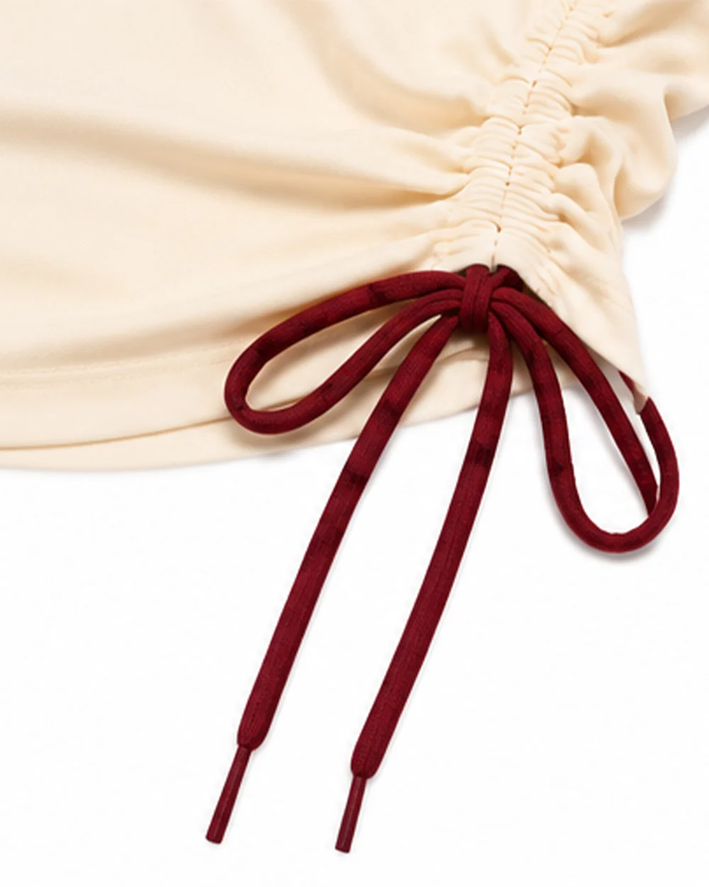 US Women's Jersey White Off Shoulder Crop Drawstring Tee for Stadium Sports Cheering - Image 16
