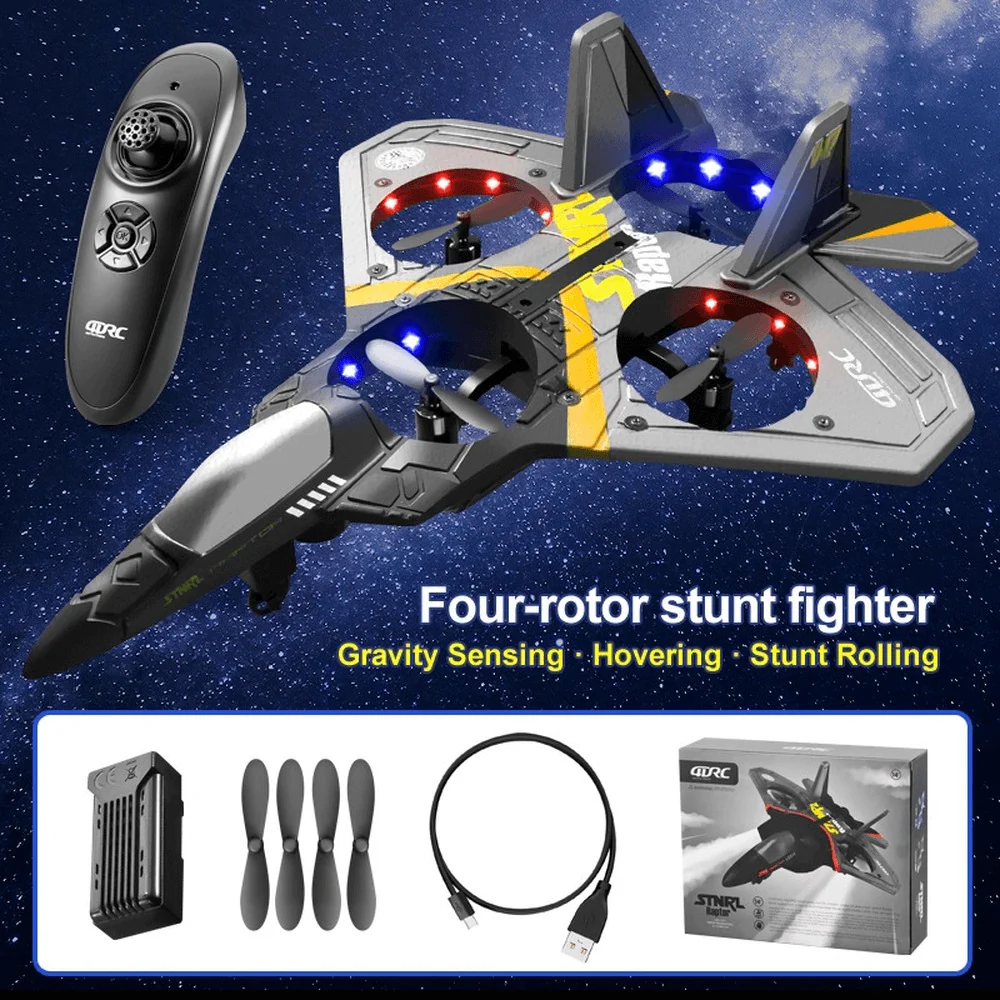 Kids RC Airplane Drone 2.4G Remote Control Aircraft with Gravity Sensing Stunt Spin Jet - Image 12