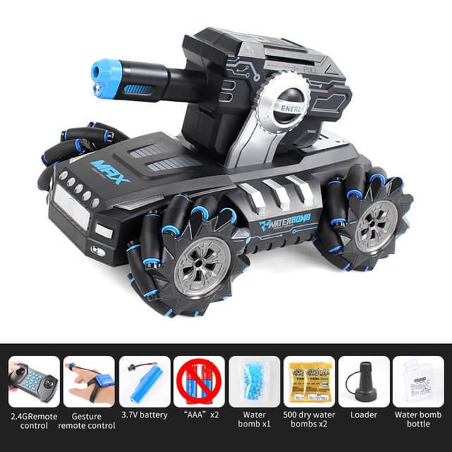 Water Bomb Armored Vehicle Watch Induction and Remote Control Stunt Tank Drift Car - Image 3
