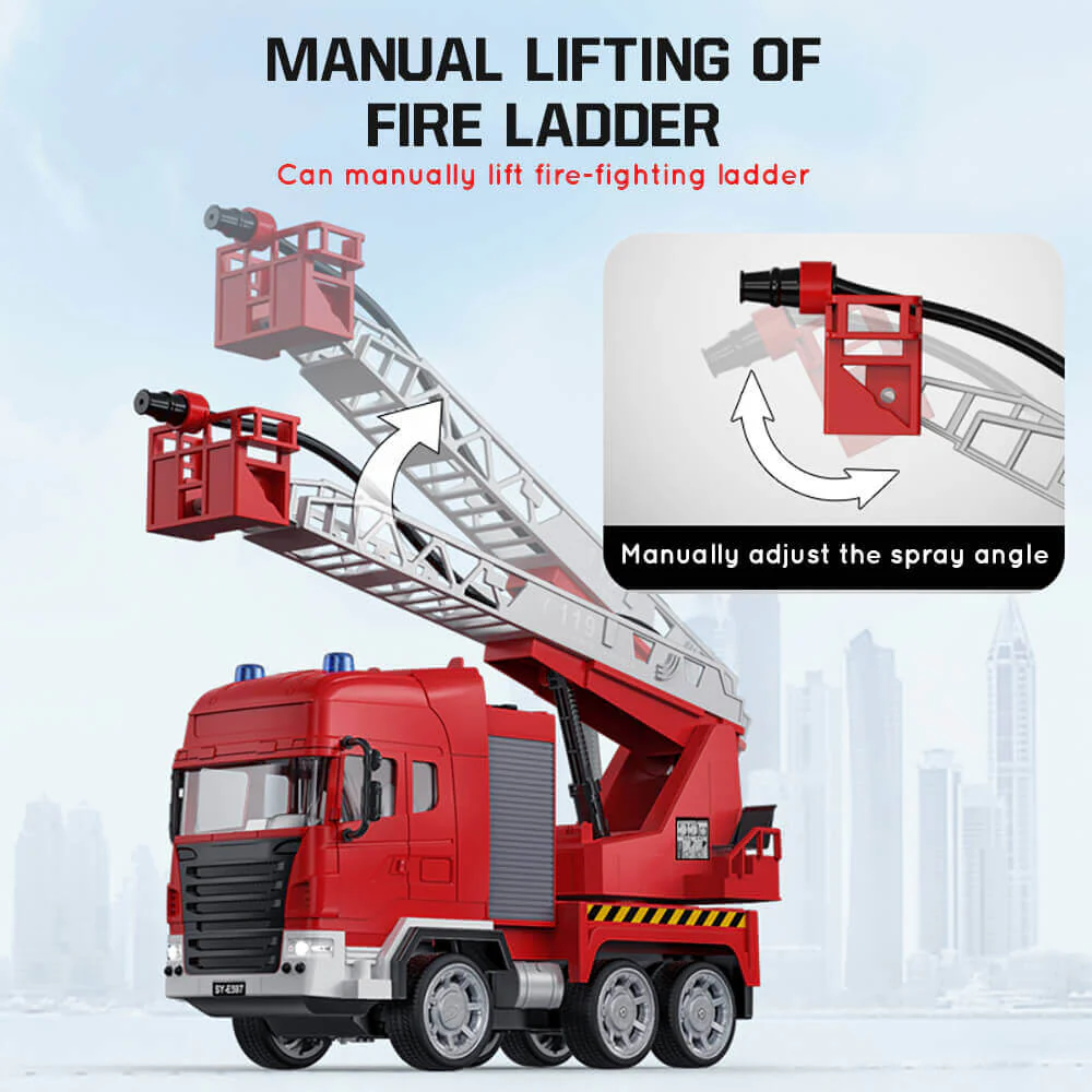 Water Spray RC Fire Truck Rescue Engine Remote Control and Electronic Vehicle - Image 9