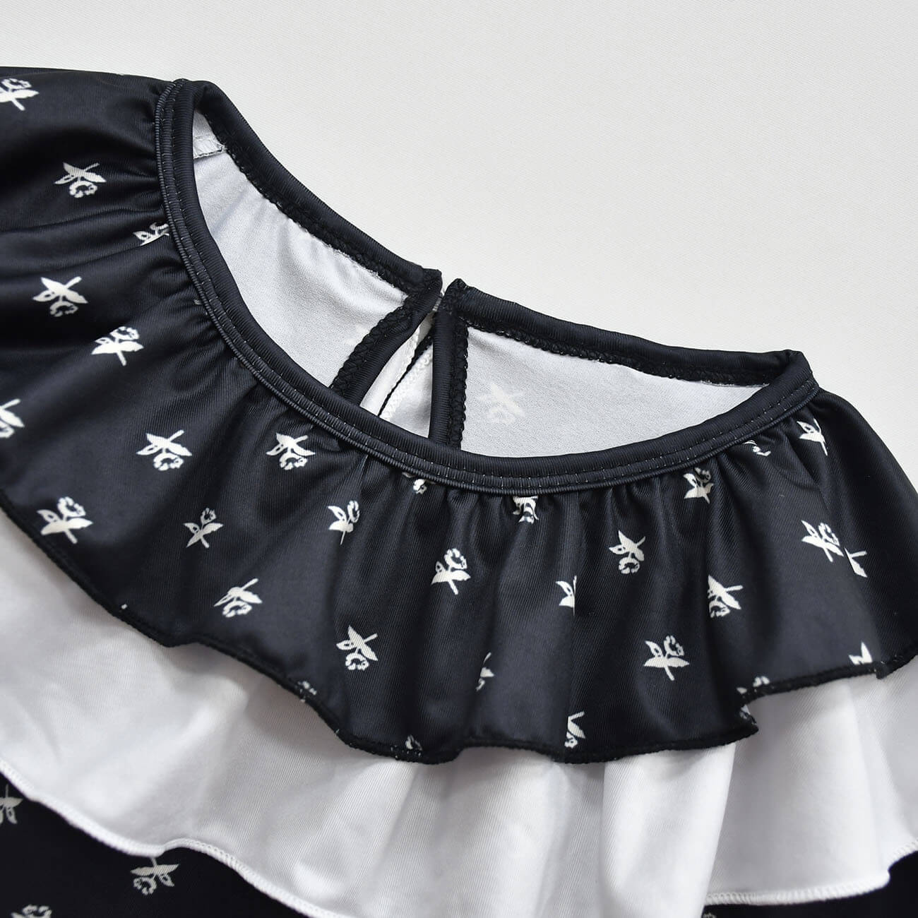 Wednesday Addams Dress Girls Wednesday Costume with Wig Gloves Bag for Cosplay - Image 7