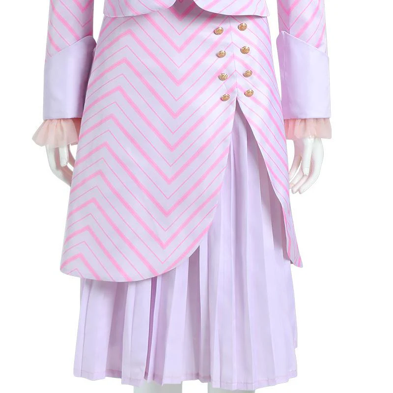 Women Glinda Costume Pink Glinda Top Shirt and Dress Suit for Cosplay - Image 6